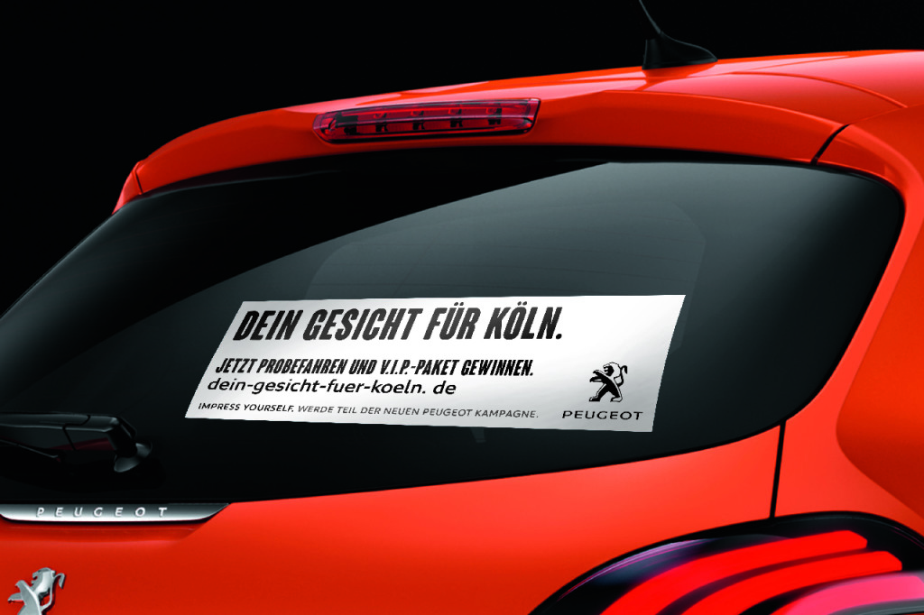 Dein Gesicht für Köln: Peugeot, Gewinnspiel